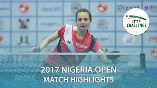 [동영상] MESHREF Dina VS PICCOLIN Giorgia 2017 ITTF 도전 나이지리아 오픈 준준결승