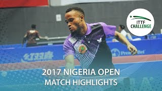 [동영상] OLADIRAN Joshua VS HACHARD Antoine 2017 ITTF 도전 나이지리아 오픈 베스트 64