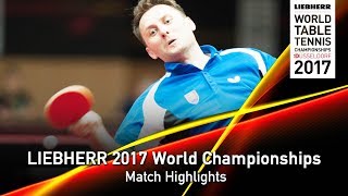 [동영상] 鄭栄植 VS 루보 미르 삐슈테이 LIEBHERR 2017 세계 탁구 선수권 대회 베스트 128