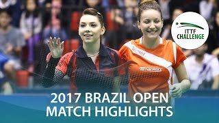 [동영상] 슷찌 · 자리후 VS GUI Lin · TAKAHASHI Bruna 씨마 스터 2017 ITTF 도전 씨마 브라질 오픈 결승