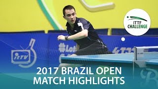 [동영상] 카루데라노 VS TSUBOI Gustavo 씨마 스터 2017 ITTF 도전 씨마 브라질 오픈 준결승