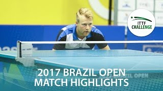 【동영상】 마츠모토 · 카즈오 VS FLORITZ Philipp 씨마 스터 2017 ITTF 도전 씨마 브라질 오픈 16 강