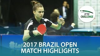 [동영상] TAKAHASHI Bruna VS YANO Daniela 씨마 스터 2017 ITTF 도전 씨마 브라질 오픈