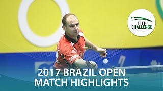 [동영상] KEINATH Thomas VS BARRETO Israel 씨마 스터 2017 ITTF 도전 씨마 브라질 오픈