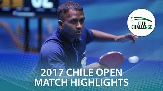 [동영상] GHOSH Soumyajit VS ANTHONY Amalraj 씨마 스터 2017 ITTF 도전 씨마 칠레 오픈 결승
