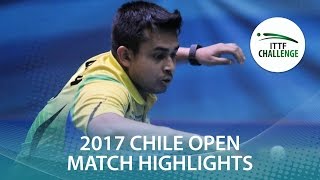 [동영상] FLORITZ Philipp VS GHOSH Soumyajit 씨마 스터 2017 ITTF 도전 씨마 칠레 오픈 준결승