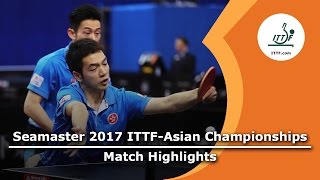 [동영상] 황 鎮廷 · 무엇 鈞傑 VS 方博 · ZHOU Yu 2017 년 ITTF - 아시아 선수권 준결승