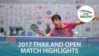 [동영상] PANAGITGUN Yanapong VS HU Chung-Wen 2017 년 ITTF 도전, 타이오뿌 프로그램