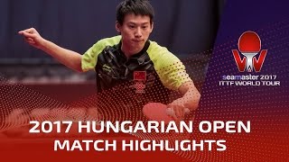 [동영상] ZHOU Yu VS 尚坤 씨마 스터 2017 헝가리 오픈 16 강