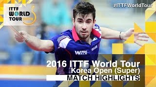 馬龍 VS 플로르 2016 년 한국 오픈 준준결승