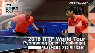 [동영상] CAO Wei · XU Yingbin VS YANG Shuo · ZHAO Zhaoyan 2016 년 평양 오픈 결승