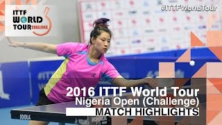 [동영상] SHAO Jieni VS PERGEL Szandra 2016 년 프리미어 로또 나이지리아 오픈 결승