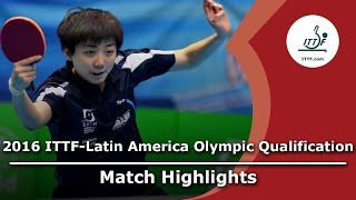 [동영상] ARVELO Gremlis VS GUI Lin 2016 년 ITTF - 라틴 아메리카의 올림픽 예선 토너먼트 준결승