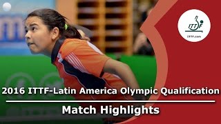 [동영상] 아드리 디아즈 VS CASTILLO Lisi 2016 년 ITTF - 라틴 아메리카의 올림픽 예선 토너먼트 준결승