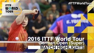 [동영상] 馬龍 VS 요시다 海偉 2016 년 독일 오픈 준준결승