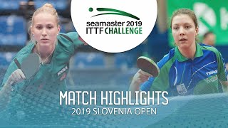 【동영상】HARTBRICH Leonie VS MAVRI Gaja 2019 ITTF 도전 슬로베니아 열기 
