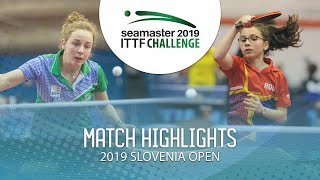 【동영상】TOFANT Ana VS SINGEORZAN Arina 2019 ITTF 도전 슬로베니아 열기 