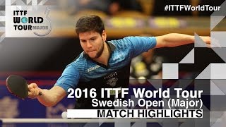 [동영상] 드미트리 오후챠로후 VS 피치 포드 2016 년 스웨덴 오픈 준준결승